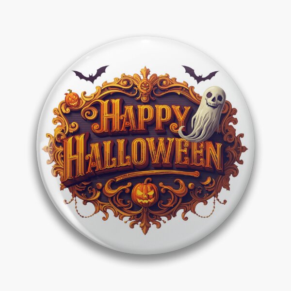 Item preview, Halloween greeting with bats spider web and dripping orange text happy halloween perfect for spooky festive cards and seasonal vector designs designed and sold by PWDigitalArt.