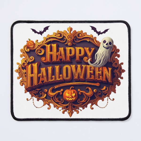 Item preview, Halloween greeting with bats spider web and dripping orange text happy halloween perfect for spooky festive cards and seasonal vector designs designed and sold by PWDigitalArt.