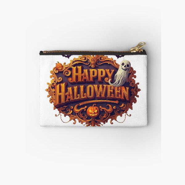 Item preview, Halloween greeting with bats spider web and dripping orange text happy halloween perfect for spooky festive cards and seasonal vector designs designed and sold by PWDigitalArt.