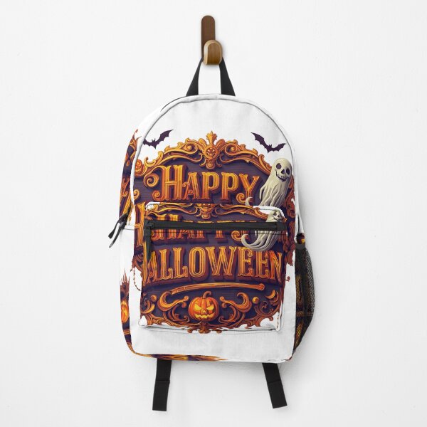 Item preview, Halloween greeting with bats spider web and dripping orange text happy halloween perfect for spooky festive cards and seasonal vector designs designed and sold by PWDigitalArt.