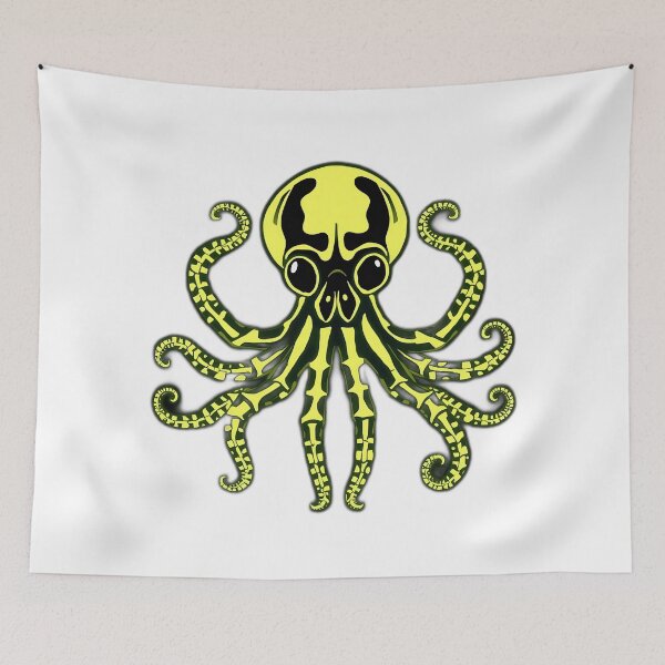 Item preview, Glowing Skeletal Octopus Illustration designed and sold by sharon1210.