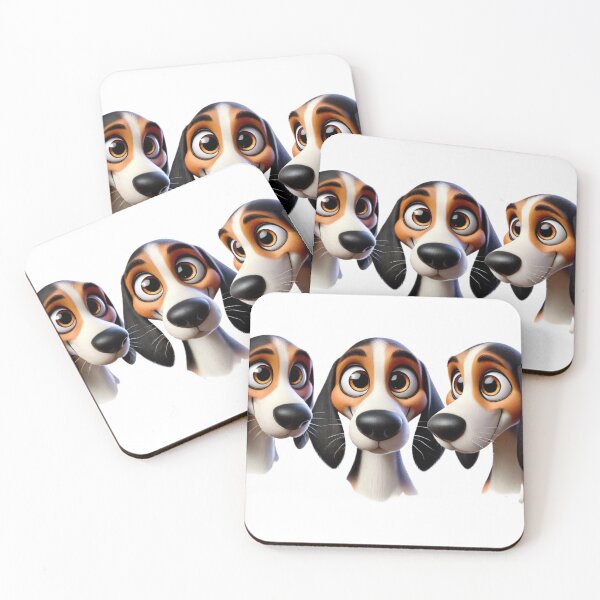 Item preview, English Foxhound Trio Cute Dogs designed and sold by Sillytoe.