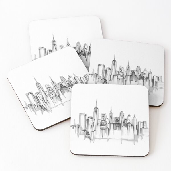 Item preview, Charcoal Pencil Urban Skyline Sketch designed and sold by sharon1210.