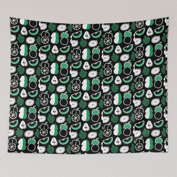 Item preview, Bold Green & White Fruit Medley Pattern designed and sold by zzz888.