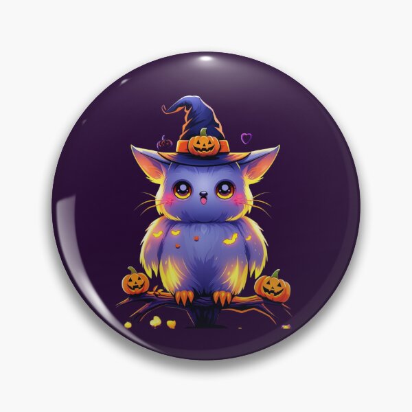 Item preview, Magical Neon Owl Sitting on Branch Halloween Illustration  designed and sold by Medeea Publishing.