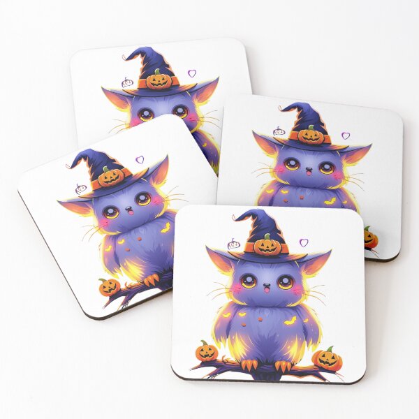 Item preview, Magical Neon Owl Sitting on Branch Halloween Illustration  designed and sold by Medeea Publishing.