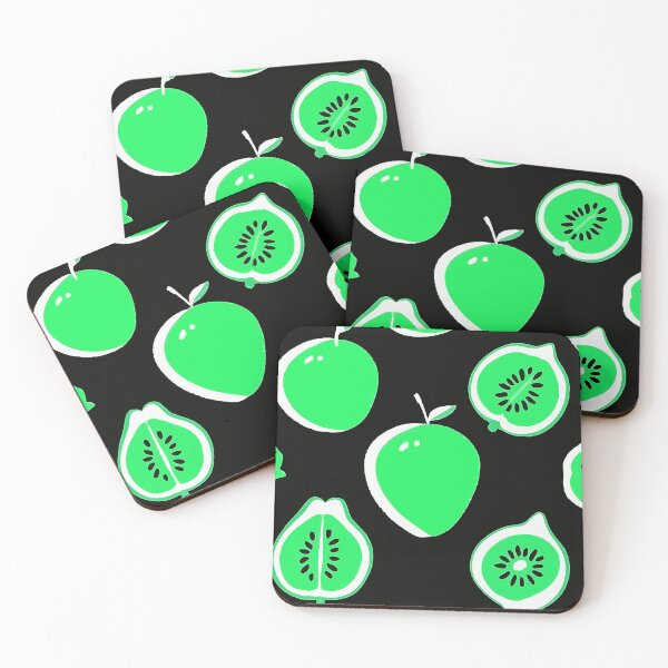 Item preview, Vibrant Green Kiwi & Apple Fruit Pattern designed and sold by zzz888.