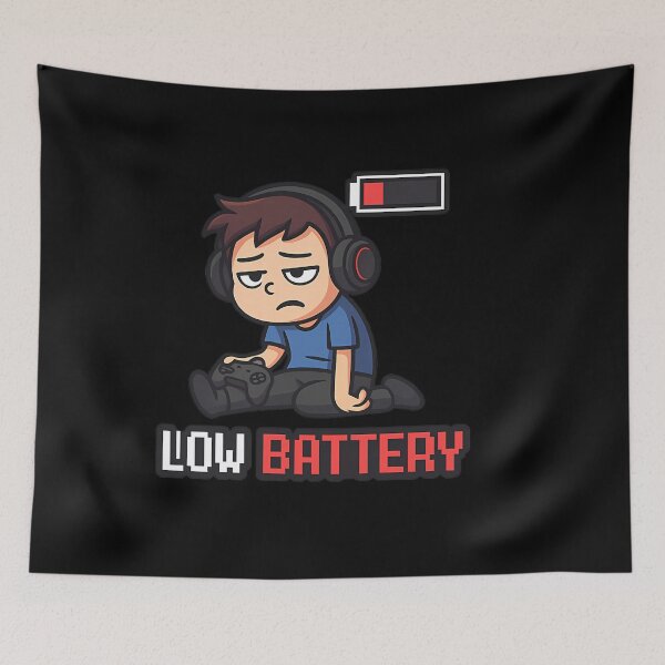 Item preview, Low Battery Gamer  Funny Gaming  designed and sold by ANANLEREDFORD.