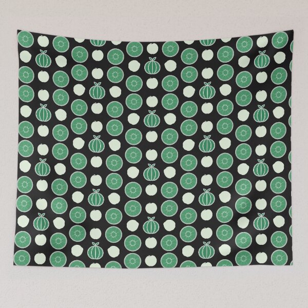 Item preview, Geometric Green & White Fruit Pattern designed and sold by zzz888.