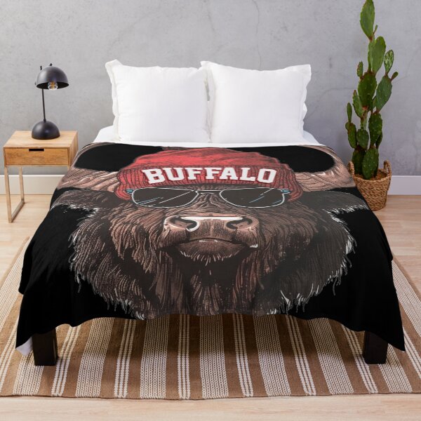Item preview, Buffalo Football Fan Bison Beanie Sunglasses Funny Game Day Design designed and sold by MyMomentShirt.