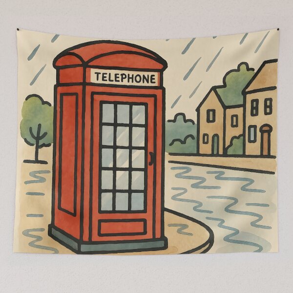 Item preview, Red  Phone Booth  designed and sold by GraphicsClub.