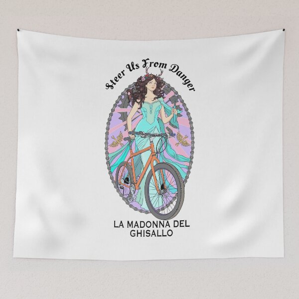 Item preview, The patron saint of bicycles La Madonna del Ghisallo designed and sold by Mahaffey Designs.