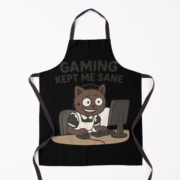 Item preview, Gaming Kept Me Sane  Funny Gamer In Maid  designed and sold by DANIELSHATTUCKL.