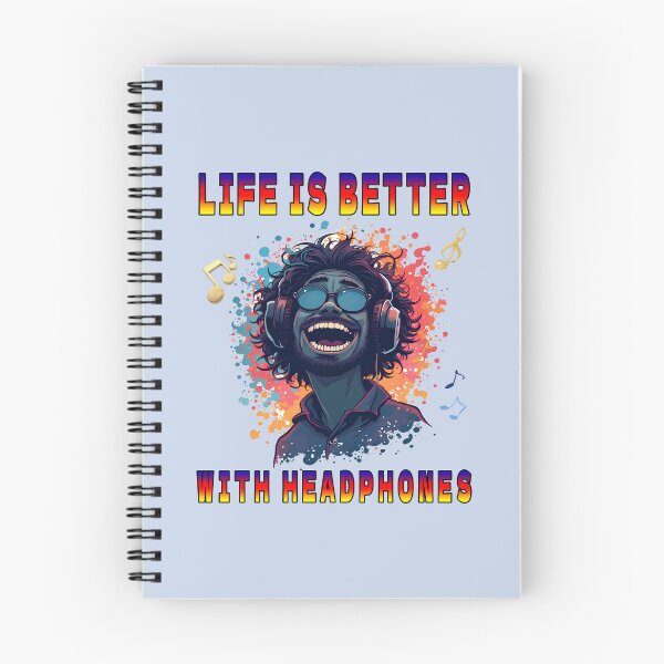 Item preview, Life is Better with Headphones – Funny Music designed and sold by INNERSELFART.