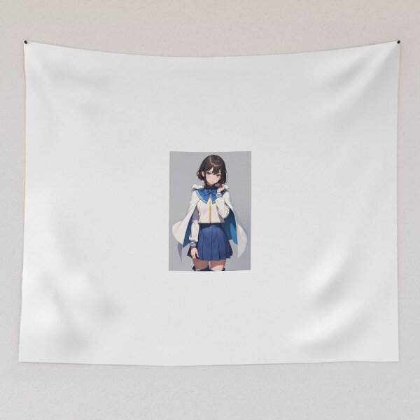 Item preview, The Serene Schoolgirl with a Hero's Cape designed and sold by iloveanimechibi.