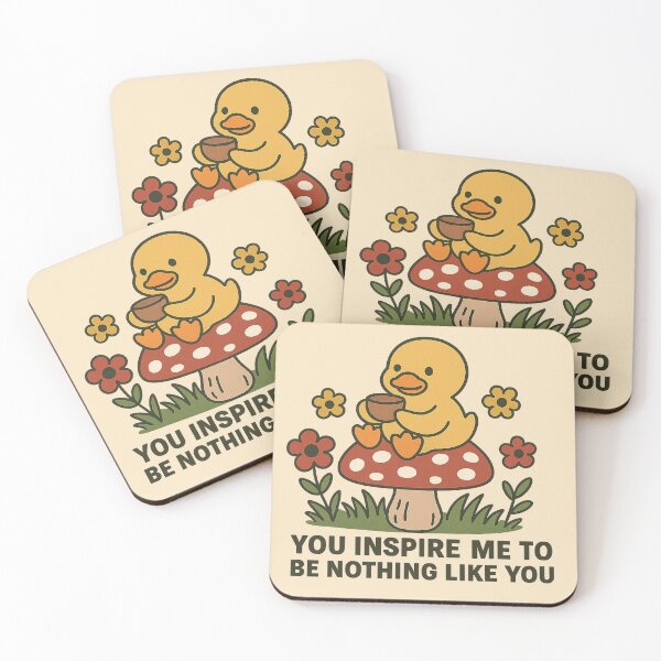 Item preview, Cute Duck on Mushroom – Funny Quote Cottagecore Retro Sticker designed and sold by Florarts.