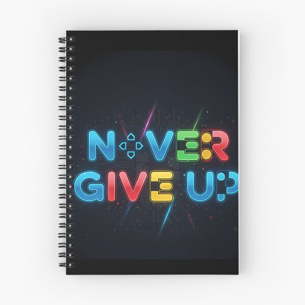 Item preview, Never Give Up  Gaming Inspiration Typography designed and sold by SheldonHoxie1.