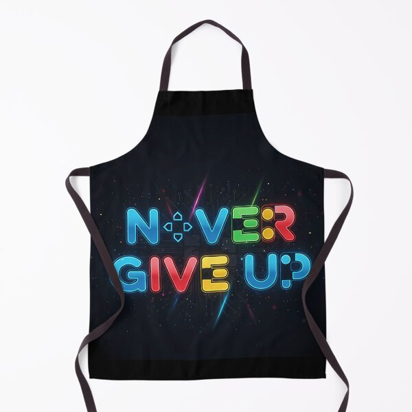 Item preview, Never Give Up Gaming Inspiration Typography designed and sold by SheldonHoxie1.