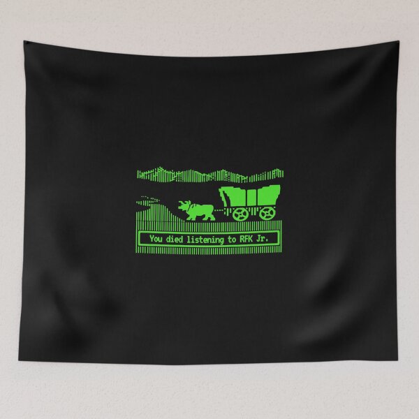 Item preview, Listening RFK Jr Oregon Trail  Funny Parody  Political Humor Vintage Game, Anti Trump designed and sold by MarlinConroy.