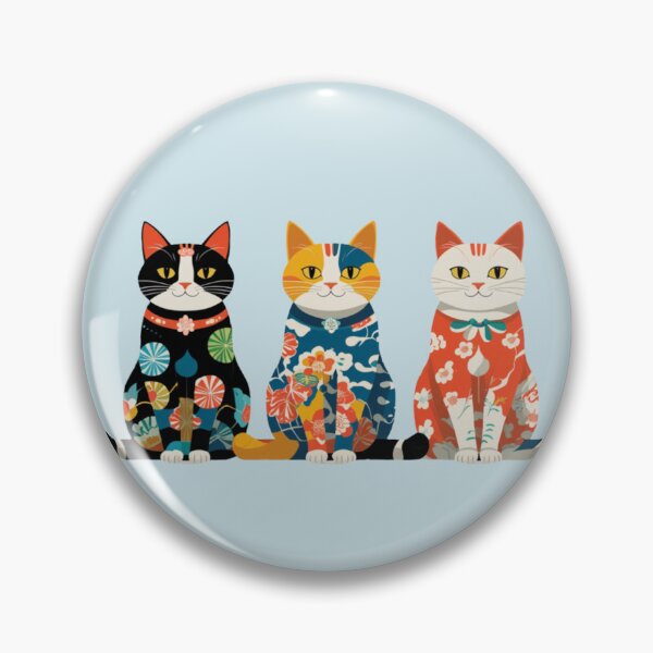 Item preview, Furoshiki-Inspired Cats: Black, Navy-Yellow Mix, and Red-White designed and sold by LEO'S CREATURE　れおずくりーちゃー.