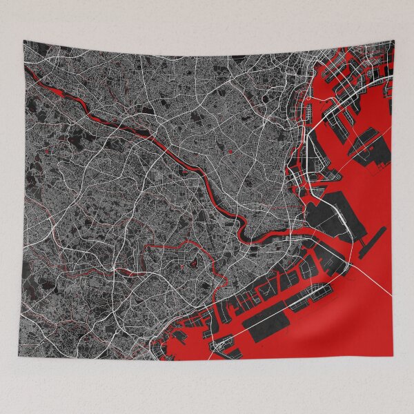 Item preview, Kawasaki City Map of Kanagawa, Japan - Oriental designed and sold by deMAP.