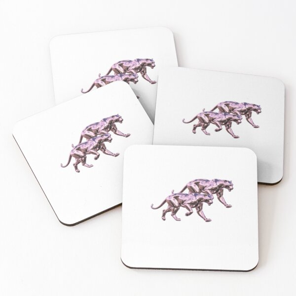Item preview, Two Pink metallic painted Panthers designed and sold by Aariq.