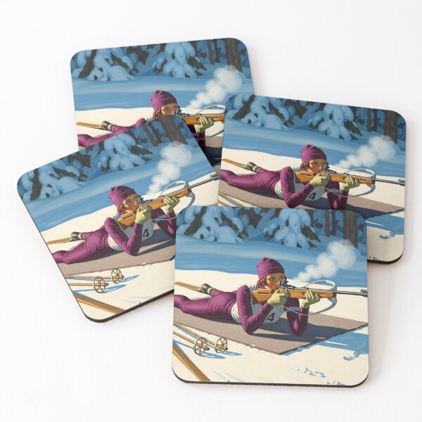Item preview, The Biathlete - Original Art Deco Artwork designed and sold by elektronen.