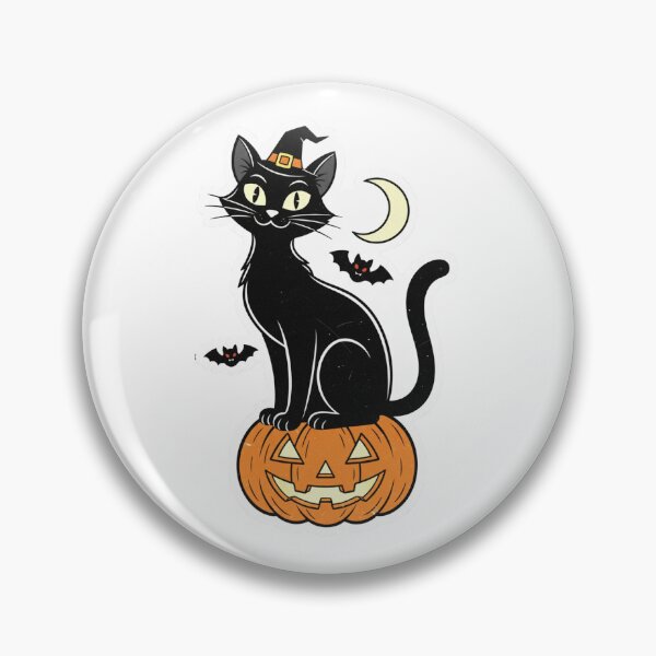 Item preview, Gato vintage de Halloween sobre calabaza designed and sold by Homelesssquid's Stickers & More.