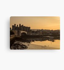Conwy Castle and harbour Canvas Print