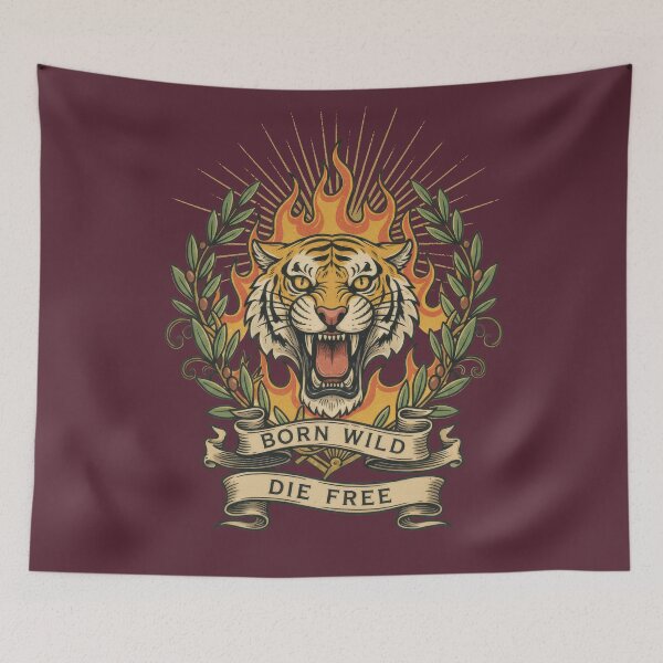 Item preview, Born Wild Die Free Stay Fierce Forever designed and sold by EdvvinStudios.