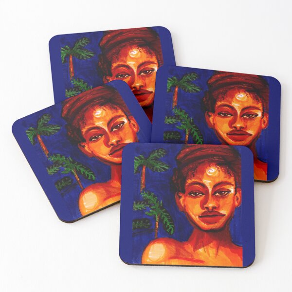 Item preview, Bold, Afrocentric, Island Woman Art Illustration  - Tropics Girl  designed and sold by KayKat888.