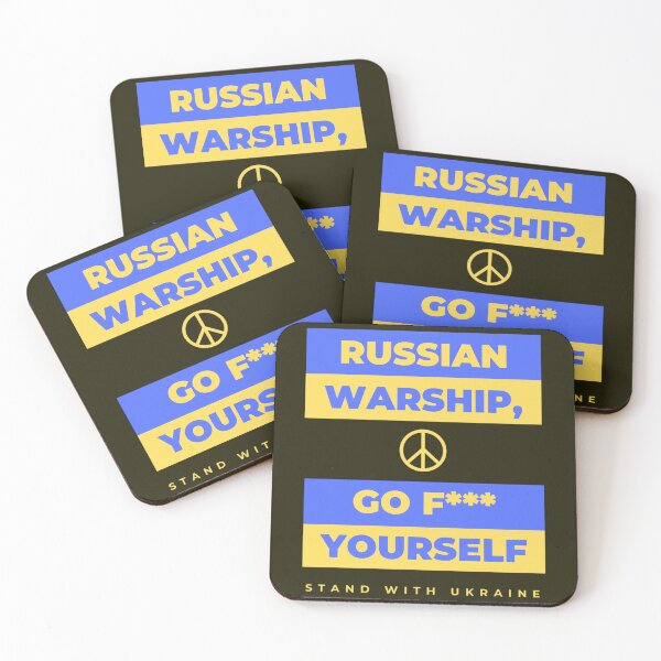 Item preview, Russian Warship Stand With Ukraine Anti Russian Peace Tee designed and sold by Brandonviar.