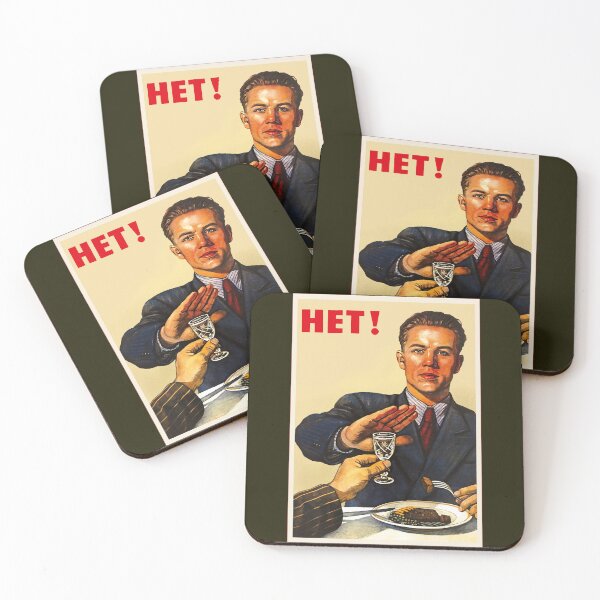 Item preview, SovietSoviet Propaganda Anti-alcohol NET HET NO NYET! Soviet art style designed and sold by Brandonviar.