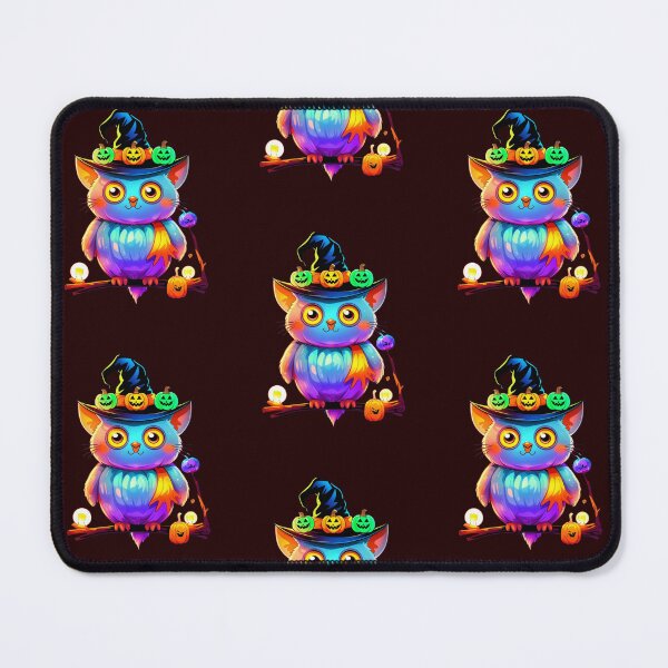 Item preview, Kawaii Neon Halloween Owl Sitting on Branch designed and sold by Medeea Publishing.