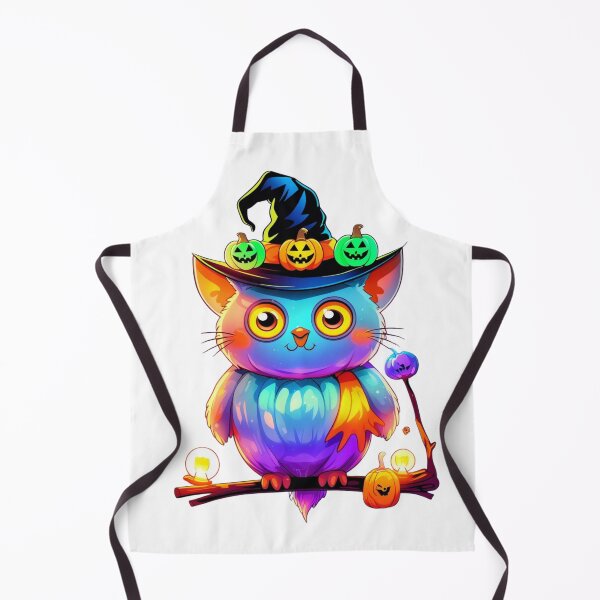 Item preview, Kawaii Neon Halloween Owl Sitting on Branch designed and sold by Medeea Publishing.
