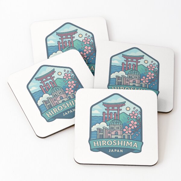 Item preview, Hiroshima Japan Cherry Blossoms with Genbaku Dome and Miyajima Torii designed and sold by Places On Earth.