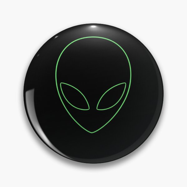 Item preview, Minimalist Neon Green Alien Head Illustration – Futuristic Sci-Fi Digital Art on Black Background designed and sold by PixelVibe782.