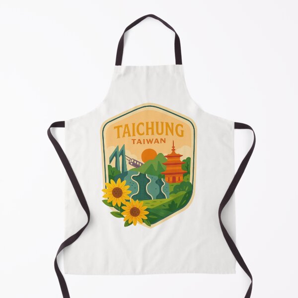 Item preview, Taichung Taiwan Sunflowers with Pagoda and Xueshan Mountains designed and sold by Places On Earth.