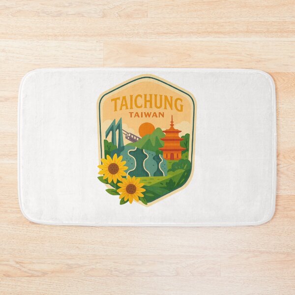Item preview, Taichung Taiwan Sunflowers with Pagoda and Xueshan Mountains designed and sold by Places On Earth.