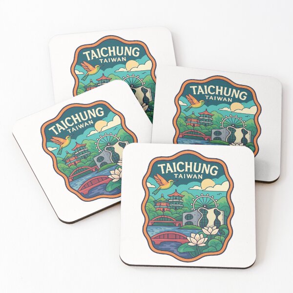 Item preview, Taichung Taiwan Skyline with Ferris Wheel and Lush Temples designed and sold by Places On Earth.