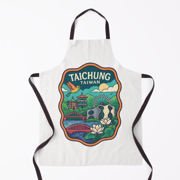 Item preview, Taichung Taiwan Skyline with Ferris Wheel and Lush Temples designed and sold by Places On Earth.