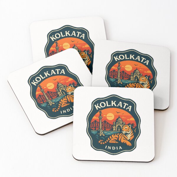 Item preview, Kolkata India Sunset with Victoria Memorial and Bengal Tiger designed and sold by Places On Earth.