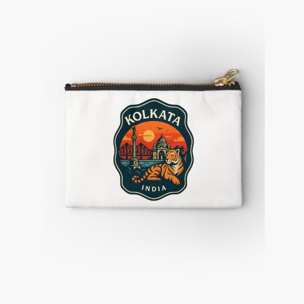 Item preview, Kolkata India Sunset with Victoria Memorial and Bengal Tiger designed and sold by Places On Earth.