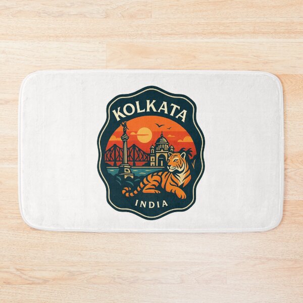 Item preview, Kolkata India Sunset with Victoria Memorial and Bengal Tiger designed and sold by Places On Earth.