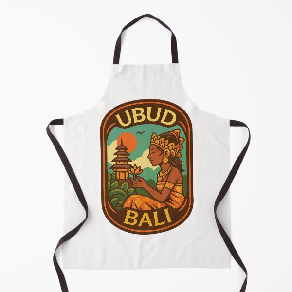 Item preview, Ubud Bali Temple Scene with Balinese Dancer and Lotus Flower designed and sold by Places On Earth.