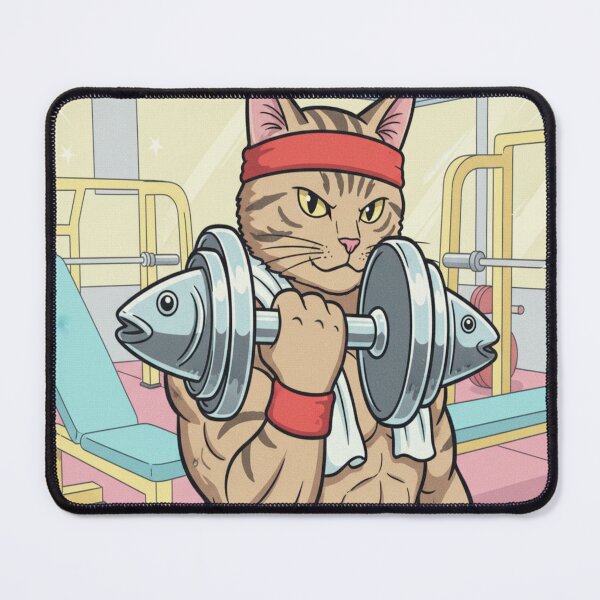 Item preview, Fitness Trainer Cat Funny Gym Workout Kitty Design designed and sold by Neko-Doodle-co.