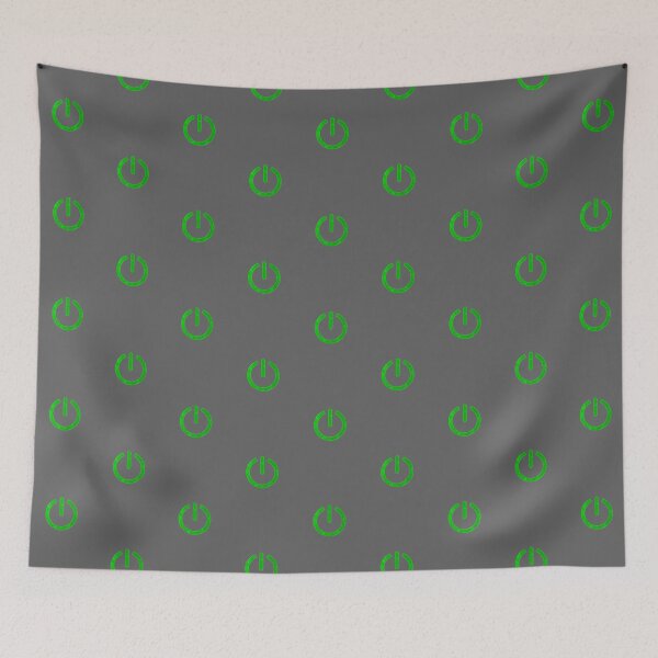 Item preview, Minimalist Neon Green Power Symbol Icon – Retro-Futuristic Cyber Glow Digital Illustration designed and sold by PixelVibe782.