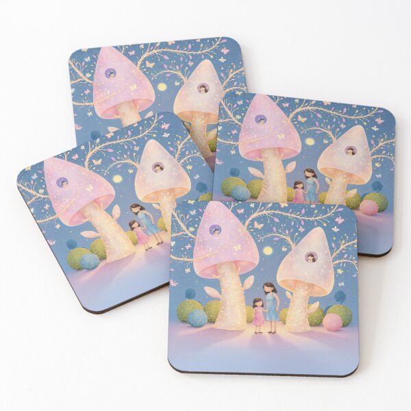 Item preview, Enchanted Walk Among Glowing Mushrooms designed and sold by Whimsical Hug.