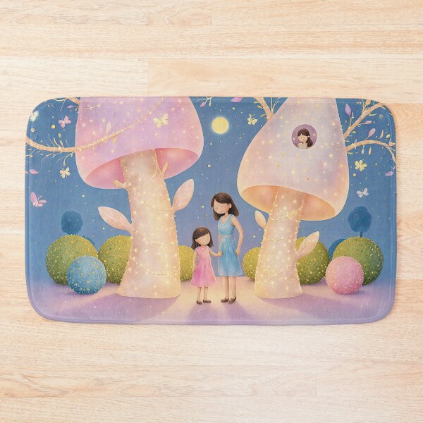 Item preview, Enchanted Walk Among Glowing Mushrooms designed and sold by Whimsical Hug.