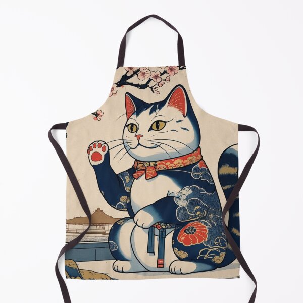 Item preview, Japanese Pattern Maneki Neko with Cherry Blossoms designed and sold by LEO'S CREATURE　れおずくりーちゃー.